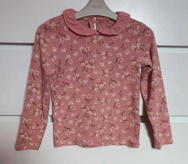 NEXT___floral pink top girl age 5-6 yrs