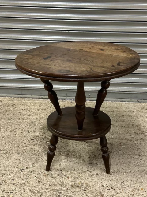 Unusual Late 19th Century Circular Oak Cricket Table 3