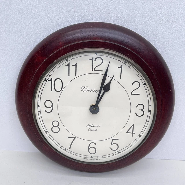 METAMEC QUARTZ WALL Clock With Wooden Casing 8.5 Inches £22.49