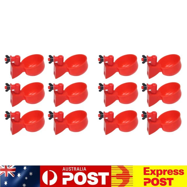 6pcs Poultry Automatic Drinking Bowl Hanging Farm Animal Feeder Drinker Cups