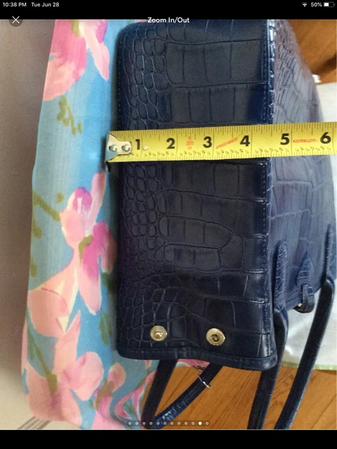 LONGCHAMP ROSEAU CROC EMBOSSED LEATHER TOTE new condition 9