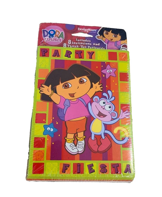 DORA THE EXPLORER Boots Birthday Party Invitations & Thank You Notes