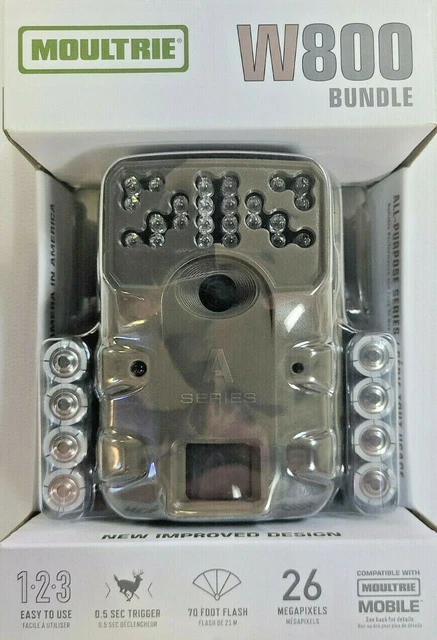 New Moultrie W800 26MP Game Trail Deer Security Camera Bundle