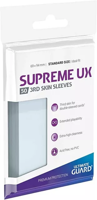 Ultimate Guard Supreme UX Soft Sleeves: 3rd Skin (50) NEW