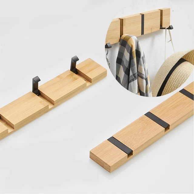 with 4 Hooks, Coat Rack Heavy Duty Hideaway Towel Hanger  Entryway Wall