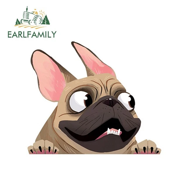 EARLFAMILY 5.1"Fawn French Bulldog decal Pet Dog Decal Animal Cartoon CarSticker