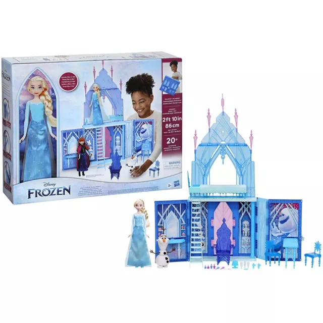 Frozen 2 Fold & Go Castello Di Ghiaccio + Bambola Frozen -Sped24H Gratis