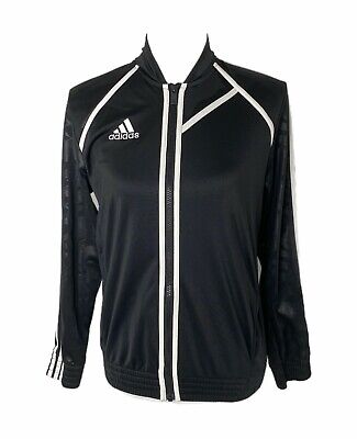 Girls size large Adidas black full zip athletic track jacket