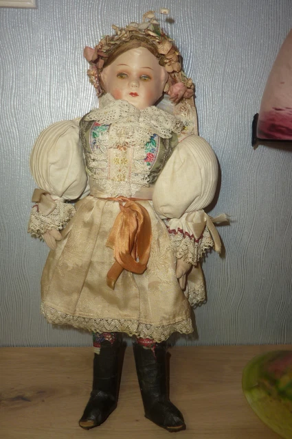 Ancienne Poupée Française à Tête En Carton - Vintage