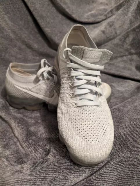 Nike Air VaporMax Flyknit 3 White Pure Platinum Women’s Size 9 Sneakers