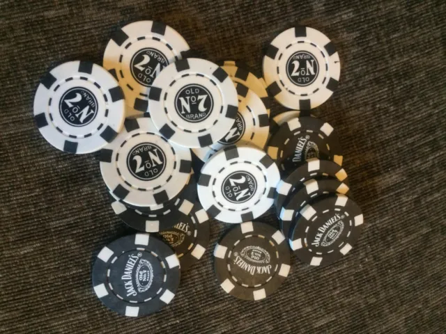 Set Of 20 Jack Daniels Poker Chips