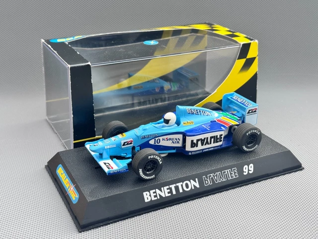 Voiture SLOT F1 BENETTON FORD SPORTSYSTEM formule 1 # 6 SCHUMACHER o 1/32 HORNBY