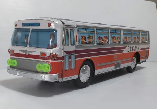 Bus De Police VW T1 Tin Toy Vintage - Fabrication Japonaise Okyasu (années 50/60)