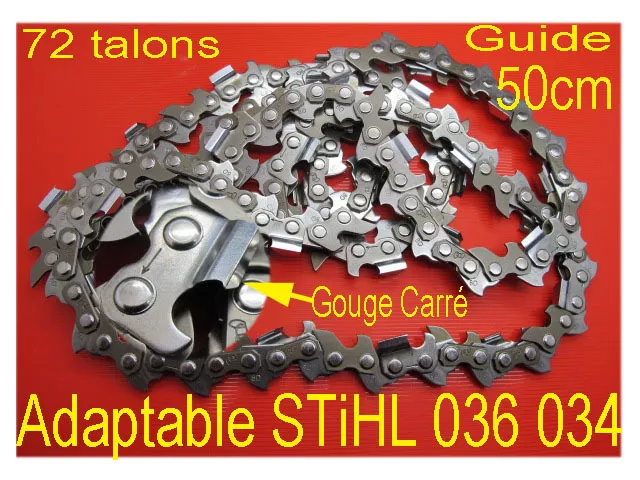 Guide tronçonneuse 45 CM compatible STIHL MS290 type 3/8 1.6mm 66 E