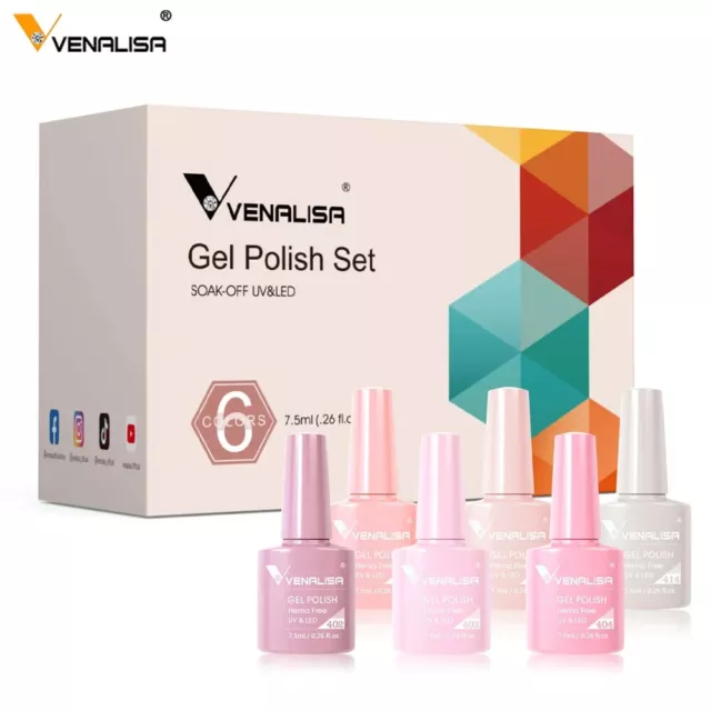 UV Nagellack Set Gelnagel Shellac Gel Lack LED Polish Farbgel Soak Kit Top New