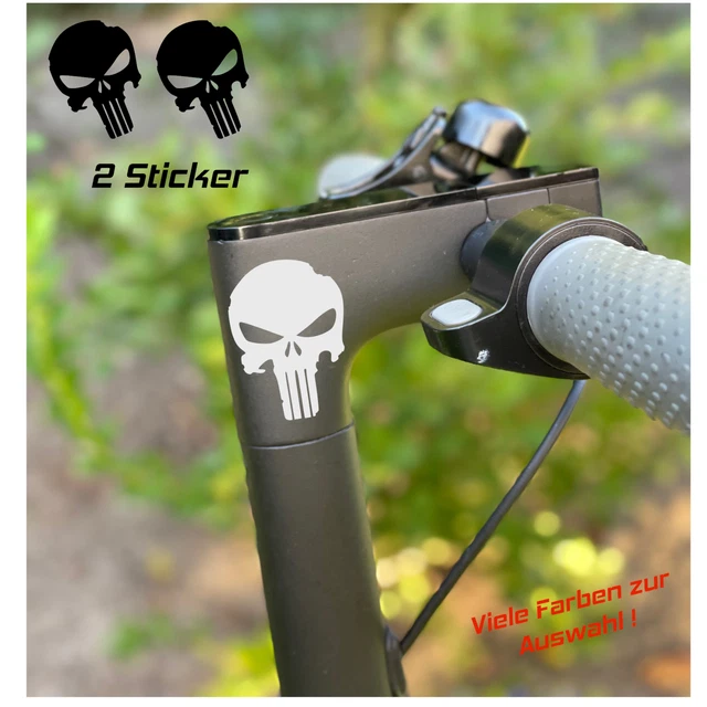 SKULL 3 (Totenkopf Aufkleber) - Akku Abdeckung Cover Universal / Schut