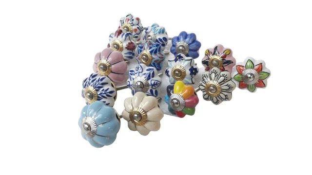 Boutons de porte en céramique couleur porte poterie boutons tiroir poignées...