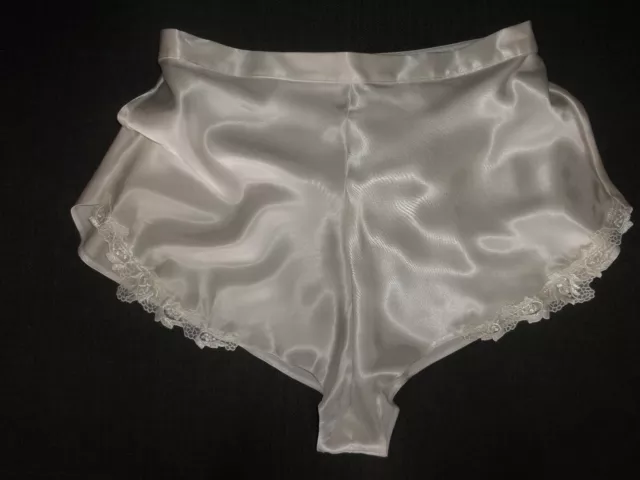 Vintage 1980s St Michael Silky Liquid Satin Lace Tap Panties Knickers UK16