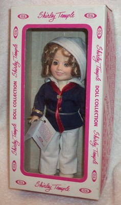 Shirley Temple Doll Navy Sailor Ideal 1982 Original Box & Tag 8" MIB The doll is
