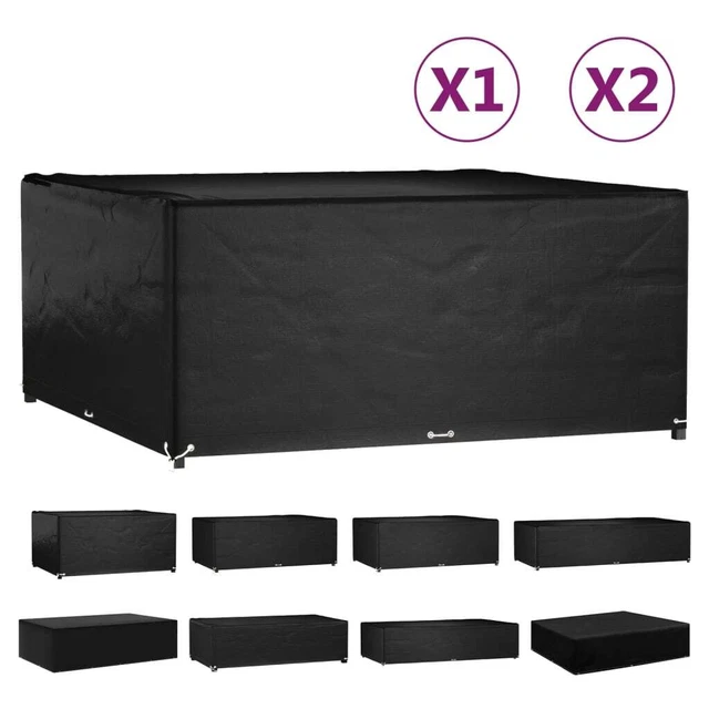 BDBSGBH Abdeckplane Für Gartenmöbel – Wasserdichte Schutzhülle 200x100x90 Cm Aus 420D Oxford-Gewebe, Atmungsaktiv Mit UV-Schutz, Perfekt Für Lounge-Möbel Im Außenbereich, Schwarz