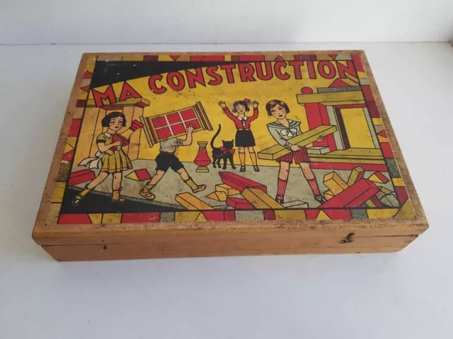 Ancien jeu de construction en bois
