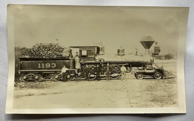 Vintage Photograph 1891 Locomotive Train 1193 & Workers Southern Pacific Lines