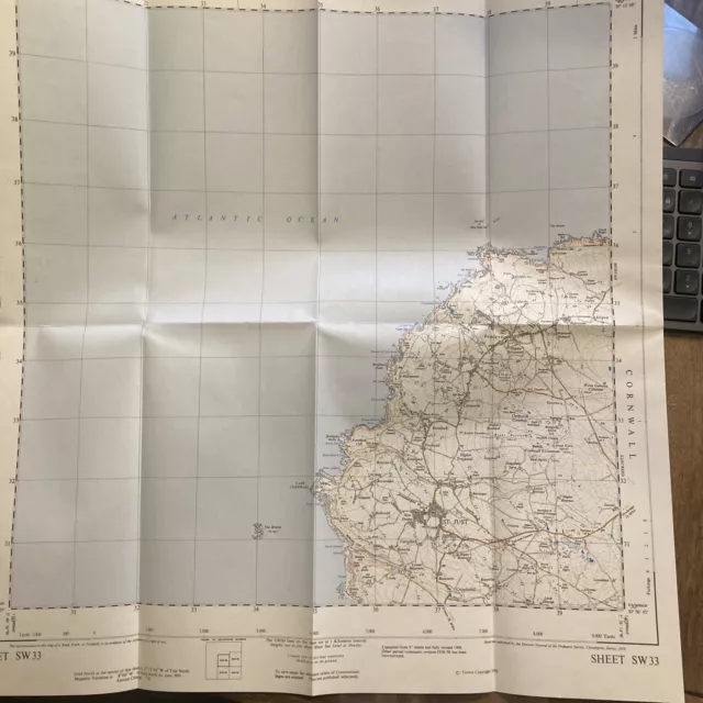 Old Ordnance Survey 1:25000 First Series Map SW 33 St. Just 1959 2