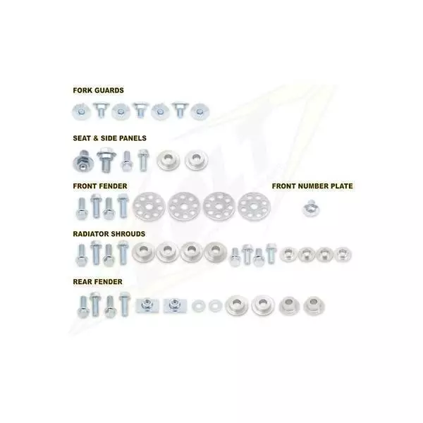 Kit vis de fixation plastique Honda Cr 125/250 2000 - 2007 Crf 450 2002 - 2004