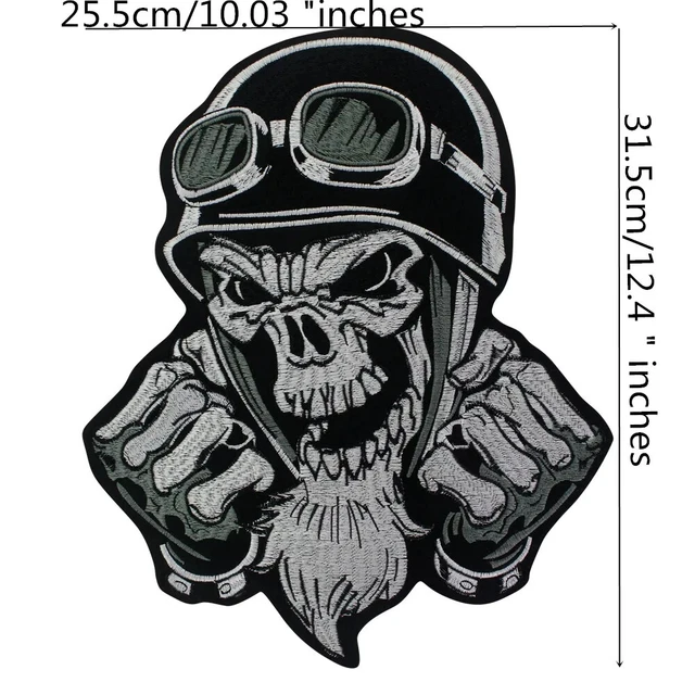 Patch écusson Blason Patche Mechanic Skull Mécanique Tete De Mort Thermocollant | UK - Foto 4