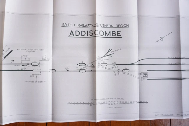 ADDISCOMBE SIGNALLING SIGNAL Box Sidings Railway Plan Diagram Southern ...