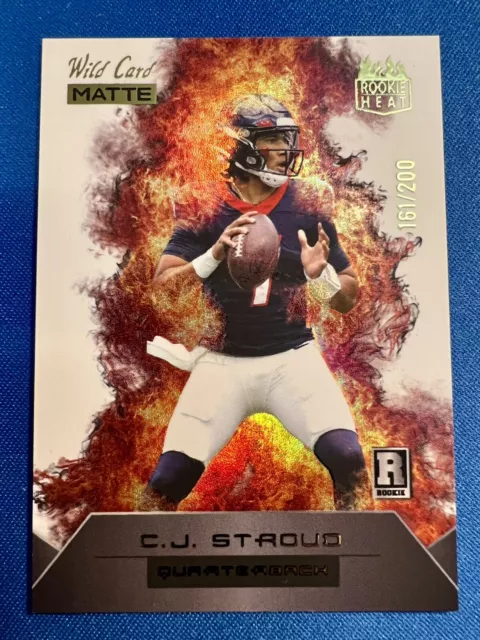 2023 CJ Stroud Rookie (RC) #/200 Wild Card Matte Rookie Heat Texans RH-CS