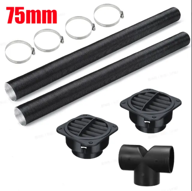75mm Heater Pipe Ducting & Air Outlet Vent Hose For Webasto Planer Diesel Heater