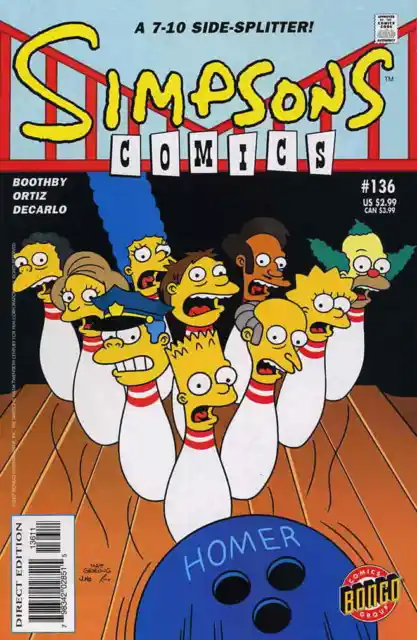 Simpsons Comics #136 VF/NM; Bongo | Bowling Pins Cover - we combine shipping