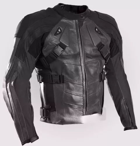 Mens A Grade Leather Motorcycle Jacket Motorbike Rider Racing Armour Sports MP