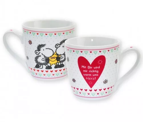 Sheepworld Tasse MIT DIR Kaffeebecher Kaffeetasse Liebe love Valentinstag