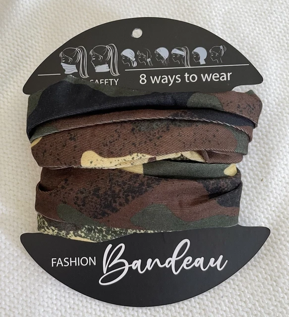 Fashion Bandeau Face Mask Neck Gator Camouflage New