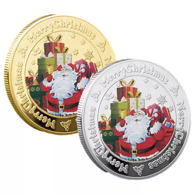 Santa Christmas Coins Santa Claus Souvenir Coin Christmas Party