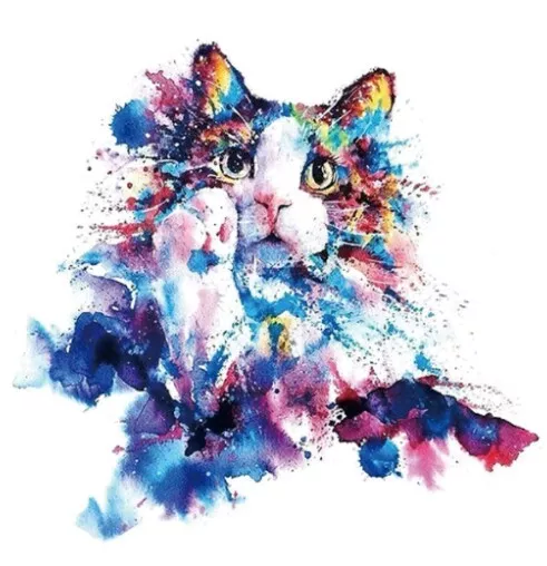 🙂 Regenbogen CAT temporäres Tattoo 🙂 🙂 GROSS A5 Body Art Tattoos Unisex Transfers