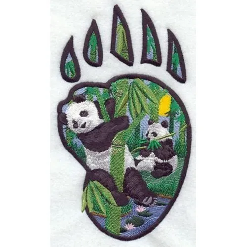 Embroidered Ladies T-Shirt - Panda Track M1653 Sizes S - XXL