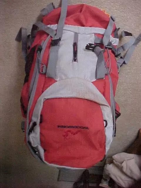 70 litre rucksack with rain cover, by Woodworm
