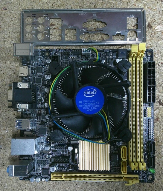 ASUS H81IPLUS DDR3 LGA1150 Motherboard with CPU FAN and BACKPLATE £34.