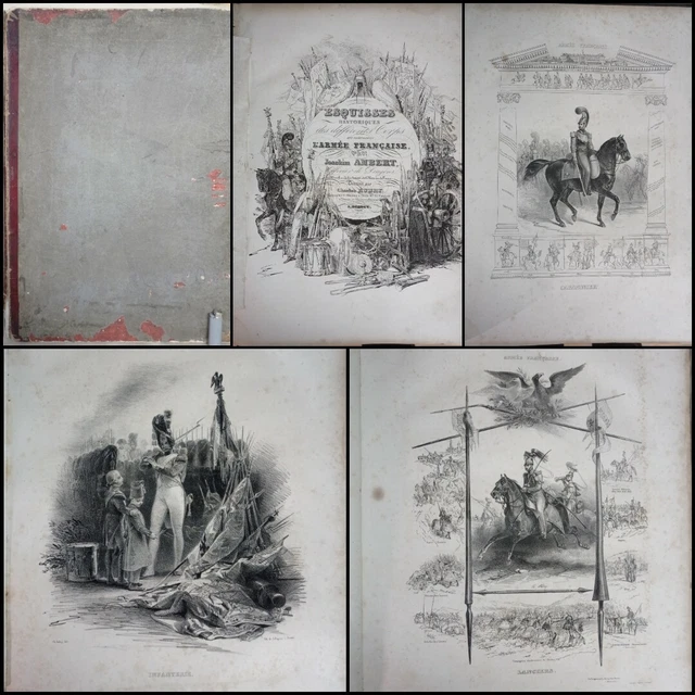 AMBERT ESQUISSES HISTORIQUES corps de l'armée française. 1835 FOLIO. 14 ...