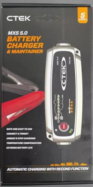 CTEK MXS 5.0 Lead - Acid Battery Charger 8 Step Fully Automatic Charging Cycle