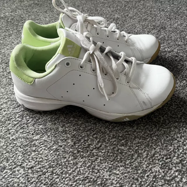 Adidas Ladies Stanzonian Adiwear Golf Shoes Trainers Size Uk 5.5 White / Mint