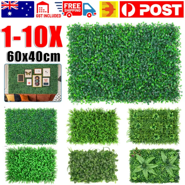 60x40cm Artificial Plant Wall Panels Hedge Fake Garden Ivy Mat Foliage Decor
