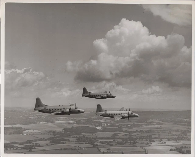 Vickers Varsity Formation Original Vintage Press Photo Raf Royal Air Force 21