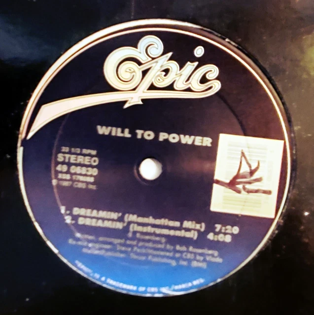 Will to Power-Dreamin' 12" 1987 Epic NEAR MINT/EXC.