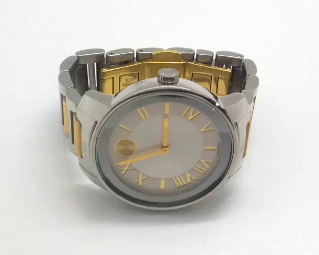 Movado Bold Two Tone White Dial Unisex Watch  3600208  $550.00