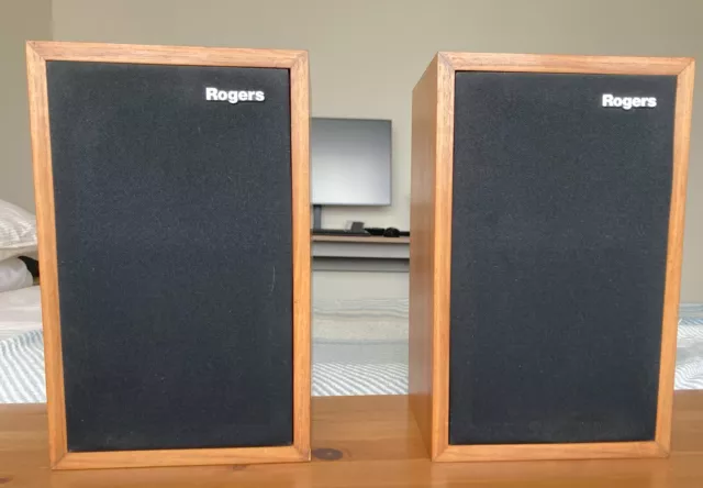 Rogers LS3/5A BBC design monitor speakers original condition and sounding great.