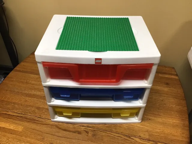 Lego Iris 3 Drawer Organizer Storage Container with 2 Sorting Trays - Clean, EUC